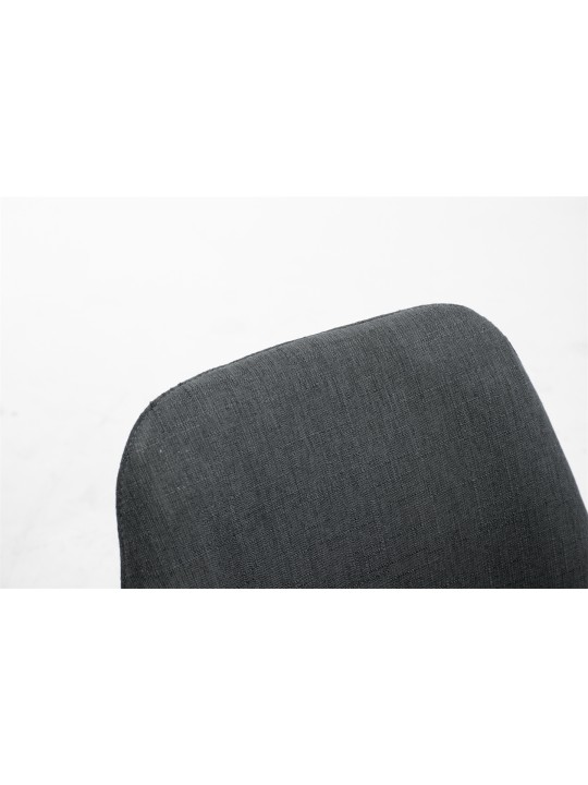 Cadeira para visitantes tecido Toulouse Natura redonda, cinza escuro