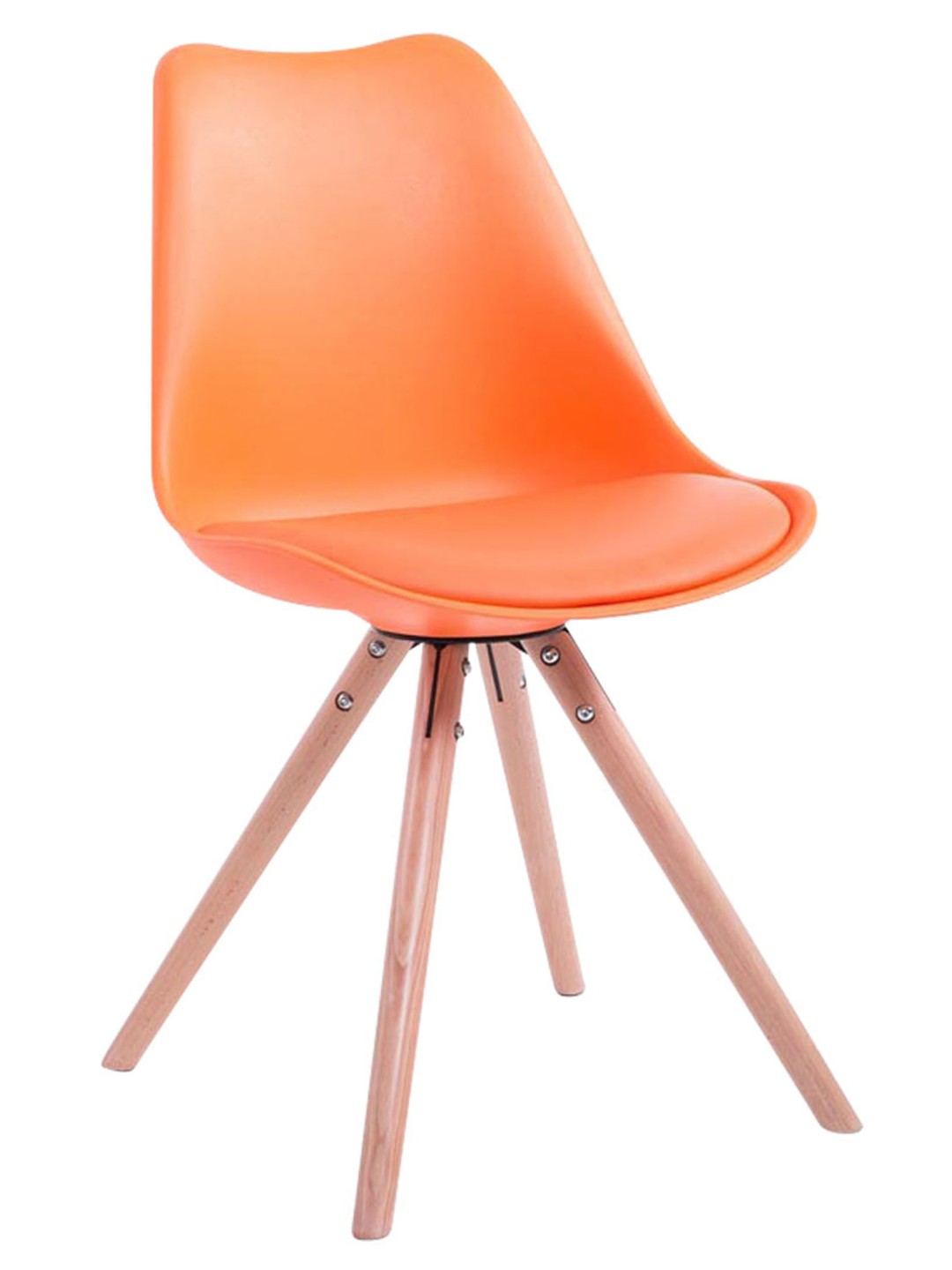 Cadeira redonda para visitantes Toulouse Natura, laranja