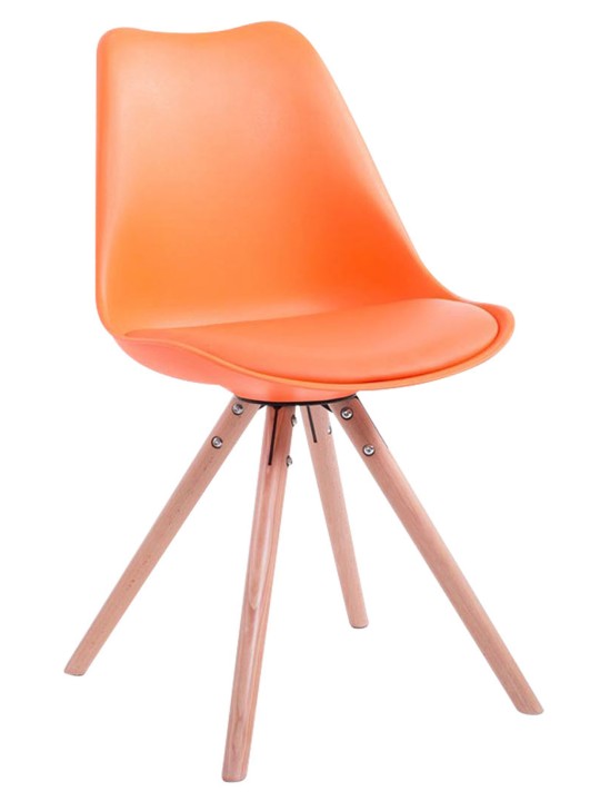 Cadeira redonda para visitantes Toulouse Natura, laranja