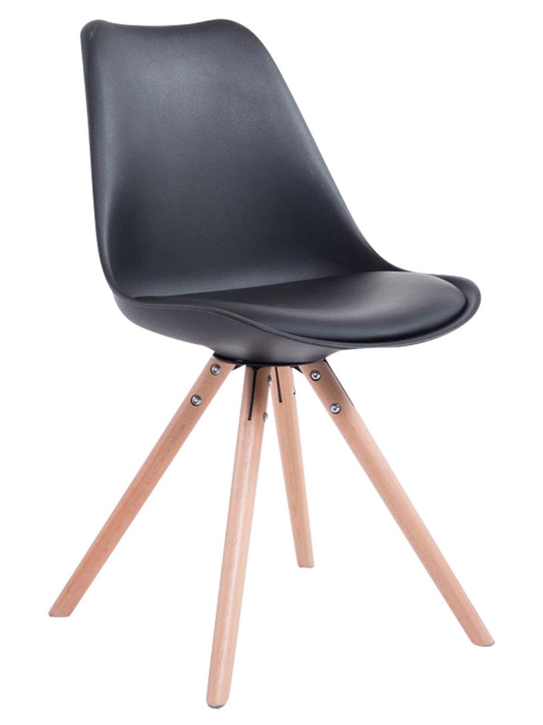 Cadeira redonda para visitantes Toulouse Natura, preto