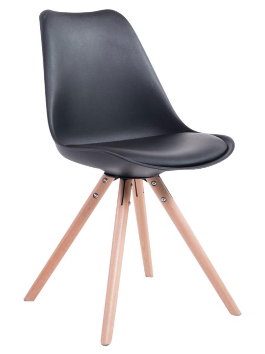 Cadeira redonda para visitantes Toulouse Natura, preto