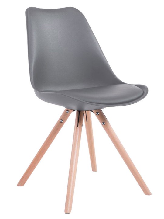 Cadeira redonda para visitantes Toulouse Natura, cinza