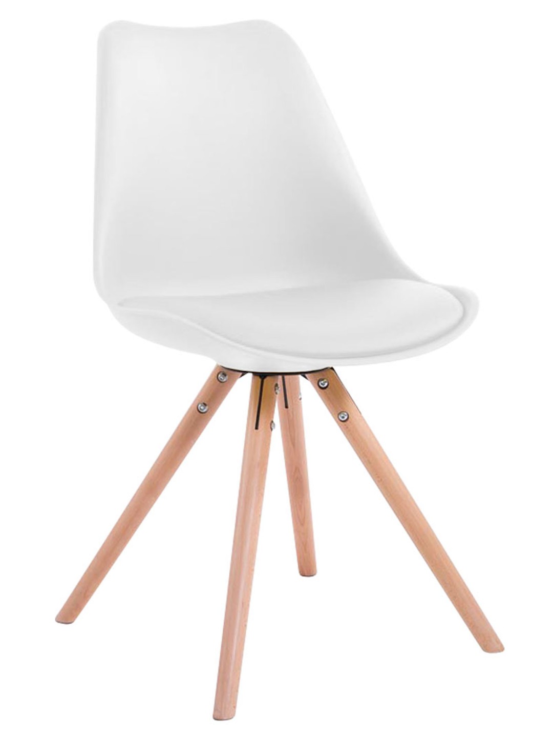 Cadeira redonda para visitantes Toulouse Natura, branco