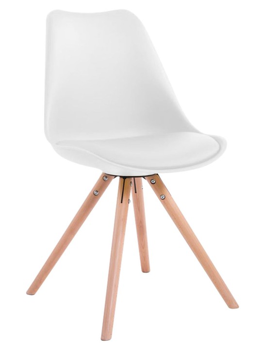 Cadeira redonda para visitantes Toulouse Natura, branco