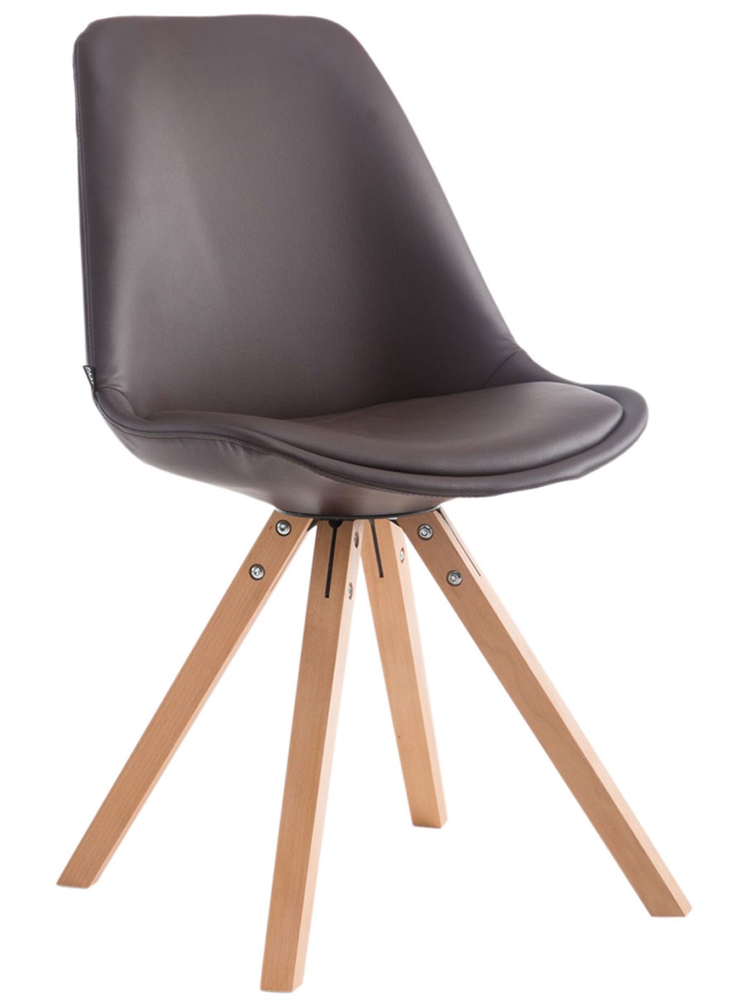 Cadeira para visitantes Laval Natura Square, castanho