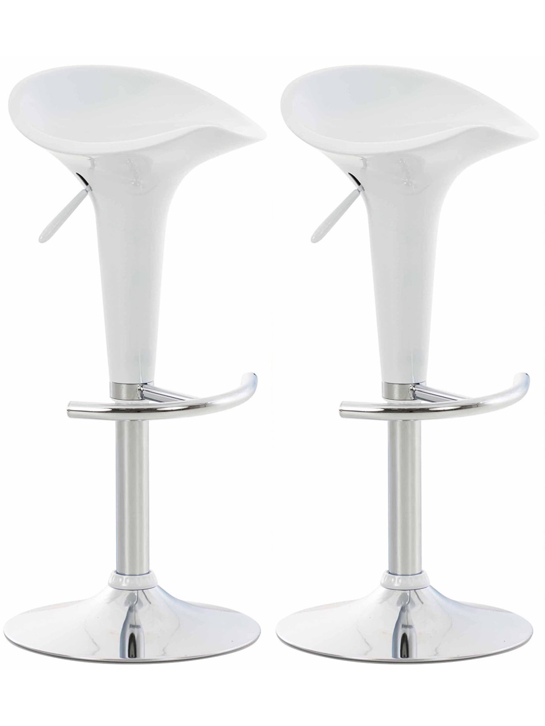 Conjunto de 2 bancos altos Saddle, branco