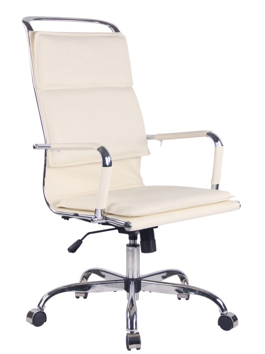 Cadeira de escritório de couro sintético Bedford, creme Cadeira de escritório de couro sintético Bedford, creme