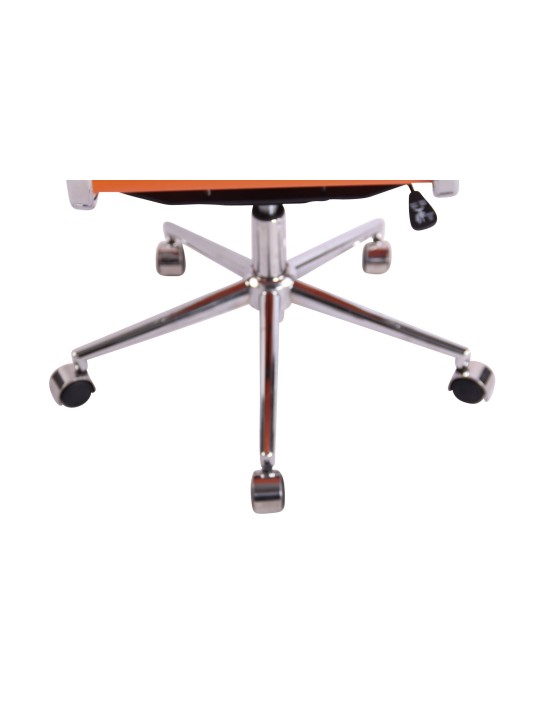 Cadeira de escritório Batley de couro sintético, laranja