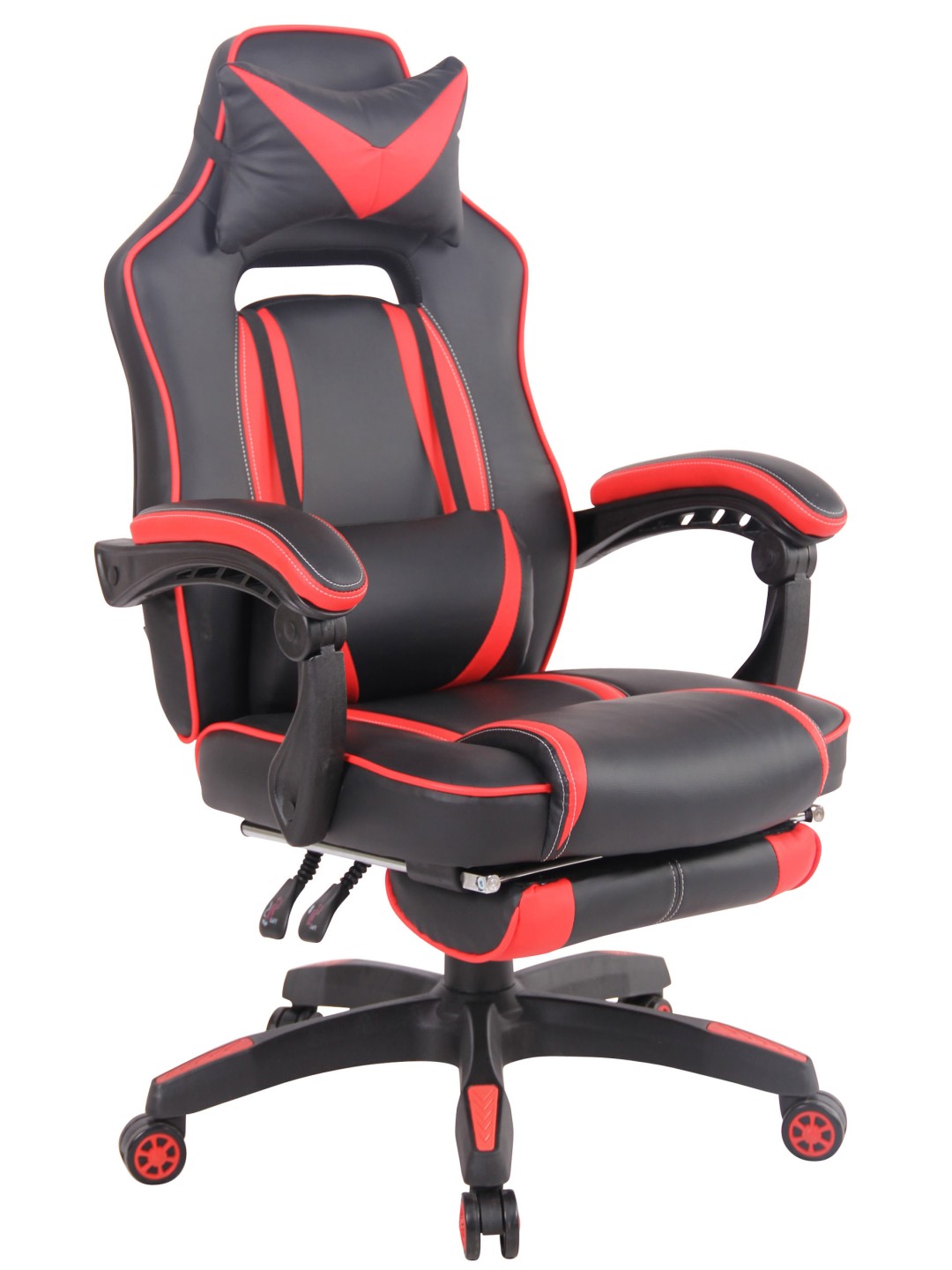 Cadeira de escritório aquecida, preto/vermelho