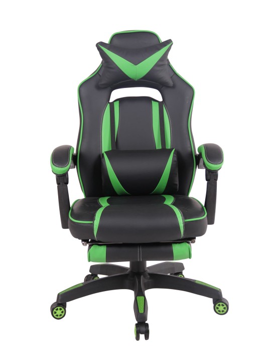 Cadeira de escritório aquecida, preto/verde