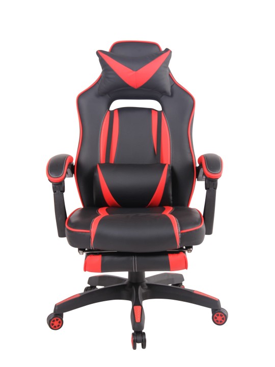Cadeira de escritório aquecida, preto/vermelho