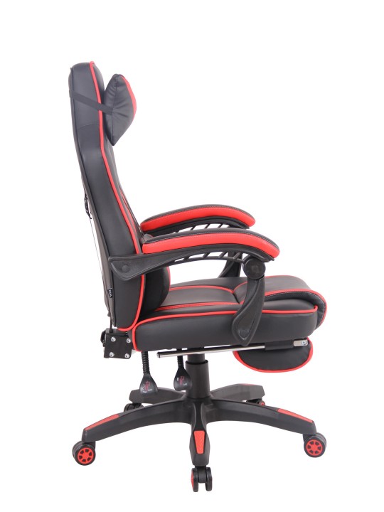 Cadeira de escritório aquecida, preto/vermelho