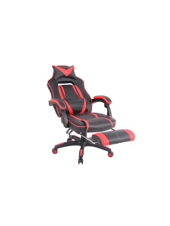 Cadeira de escritório aquecida, preto/vermelho