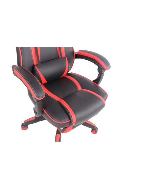 Cadeira de escritório aquecida, preto/vermelho