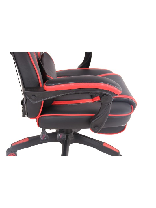 Cadeira de escritório aquecida, preto/vermelho