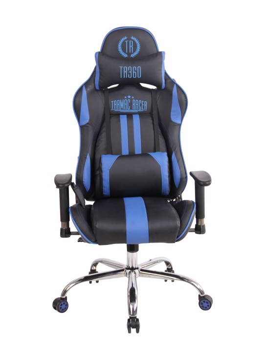 Cadeira de escritório Limit XM couro sintético, preto/azul