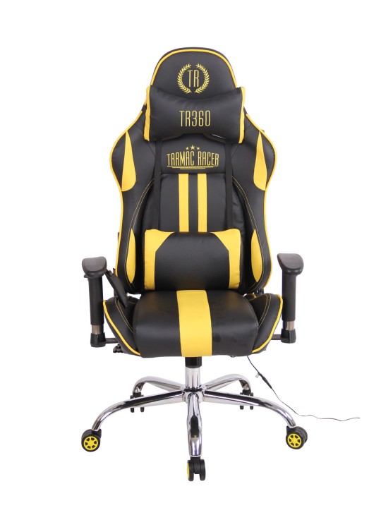 Cadeira de escritório Limit XM couro sintético, preto/amarelo