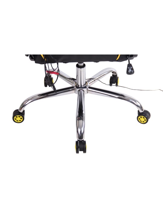 Cadeira de escritório Limit XM couro sintético, preto/amarelo