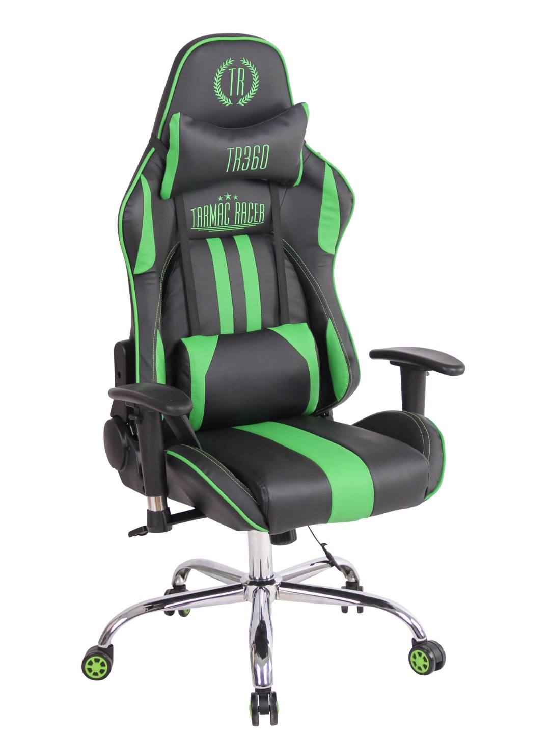 Cadeira de escritório Limit XM couro sintético, preto/verde