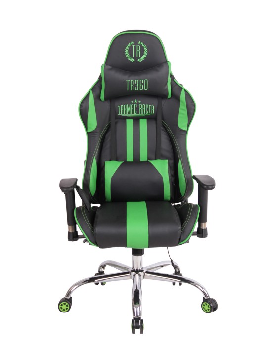 Cadeira de escritório Limit XM couro sintético, preto/verde