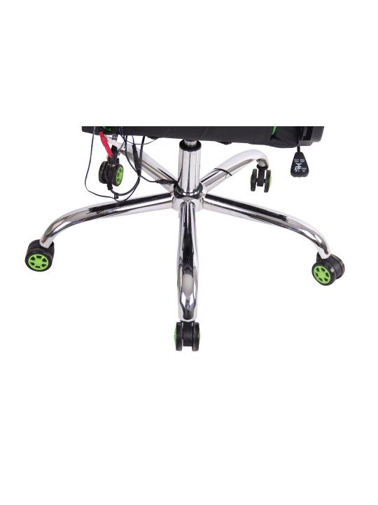 Cadeira de escritório Limit XM couro sintético, preto/verde