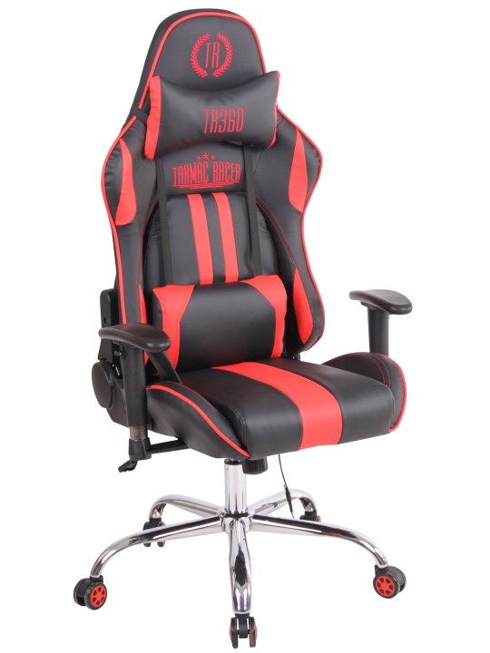 Cadeira de escritório Limit XM couro sintético, preto/vermelho