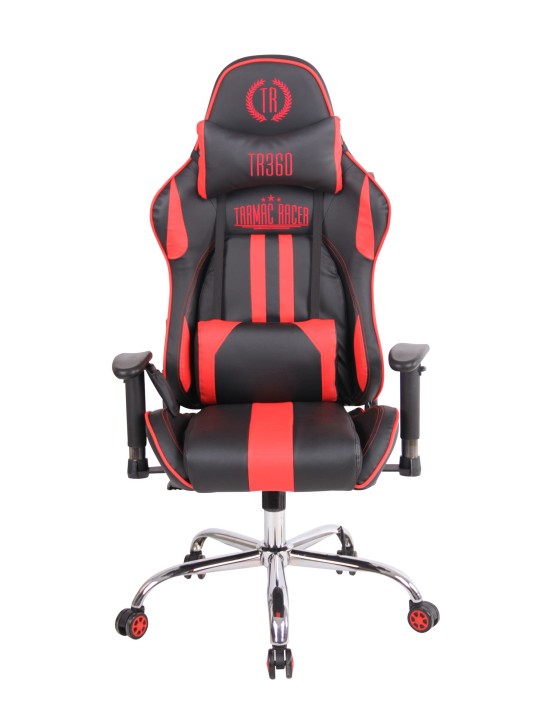 Cadeira de escritório Limit XM couro sintético, preto/vermelho