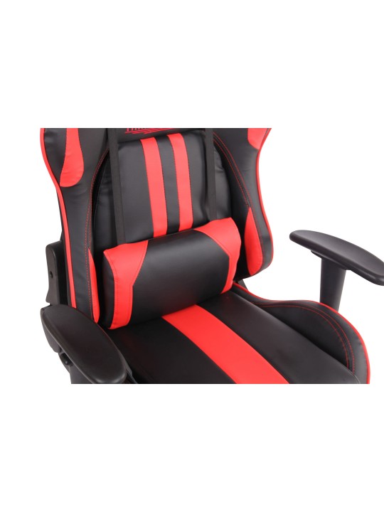 Cadeira de escritório Limit XM couro sintético, preto/vermelho