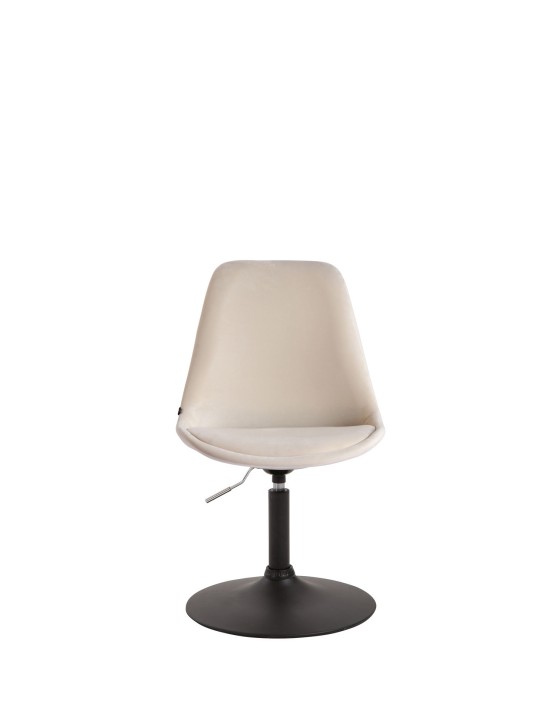 Cadeira de jantar de veludo Maverick, creme