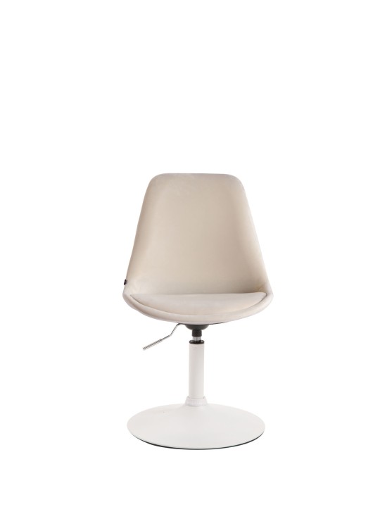 Cadeira de jantar de veludo Maverick, creme