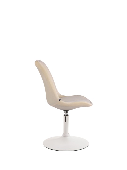 Cadeira de jantar de veludo Maverick, creme