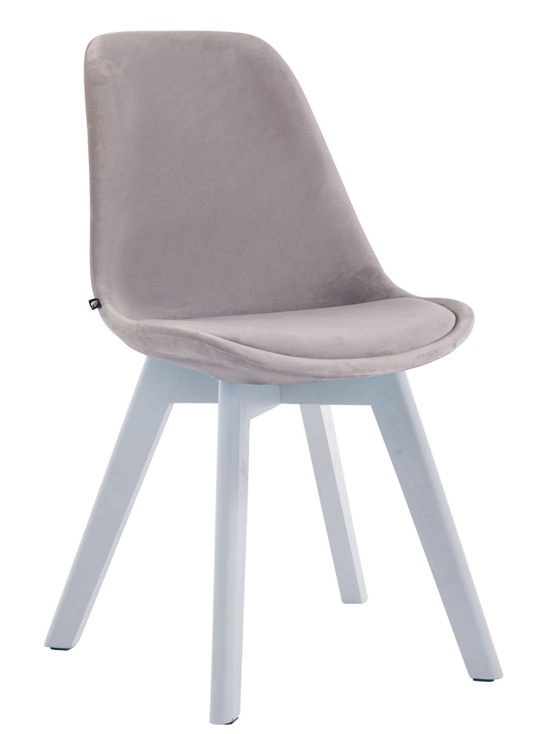 Cadeira para visitantes Borneo V2 veludo, cinza