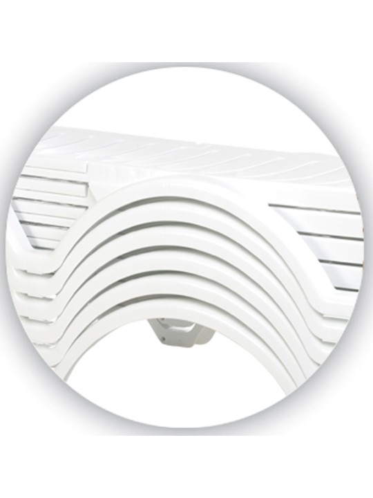 Conjunto de 10 espreguiçadeiras aqua, branco Conjunto de 10 espreguiçadeiras aqua, branco