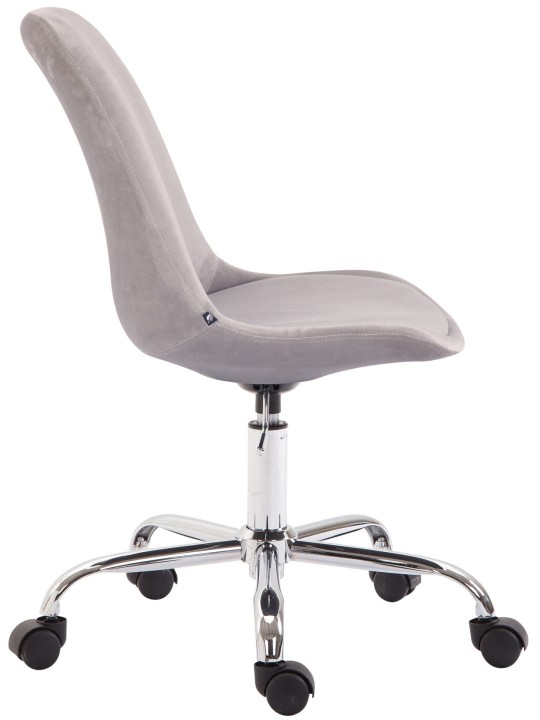 Cadeira de escritório de veludo Toulouse, cinza Cadeira de escritório de veludo Toulouse, cinza