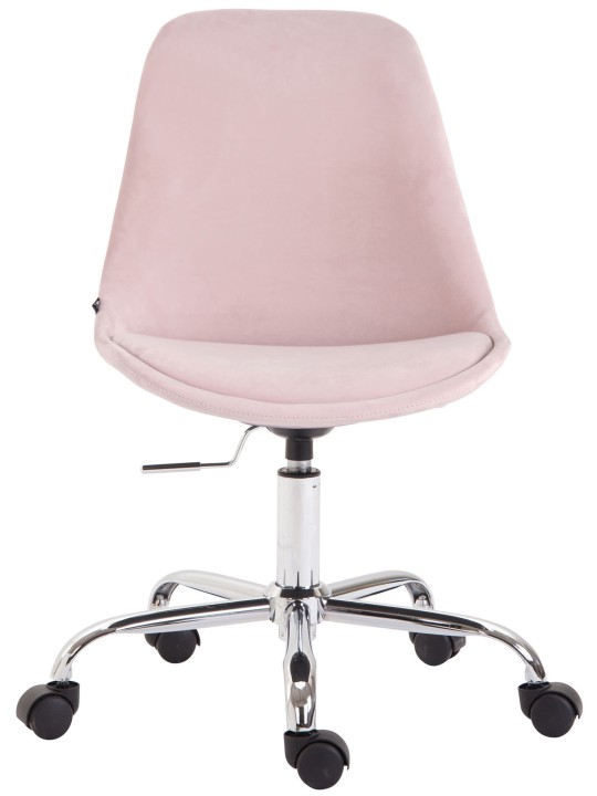 Cadeira de escritório de veludo Toulouse, rosa