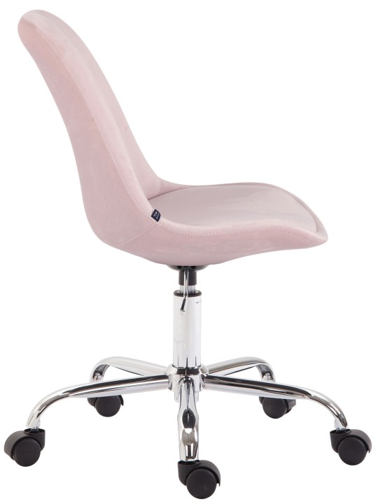 Cadeira de escritório de veludo Toulouse, rosa