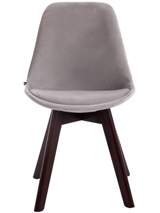 Cadeira para visitantes Borneo V2 veludo nogueira, cinza