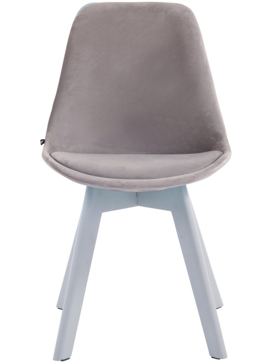 Cadeira para visitantes Borneo V2 veludo, cinza