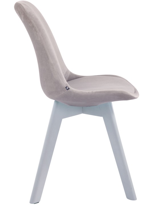 Cadeira para visitantes Borneo V2 veludo, cinza