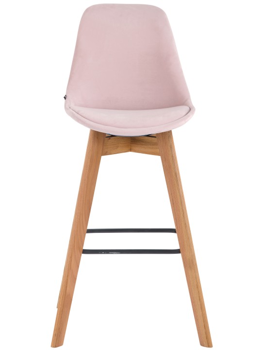 Conjunto de 2 bancos altos Metz veludo natural, rosa Conjunto de 2 bancos altos Metz veludo natural, rosa