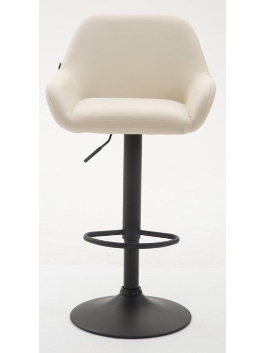 Conjunto de 2 bancos altos em pele sintética Braga, creme