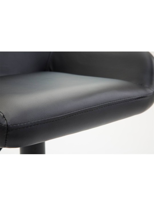 Conjunto de 2 bancos altos em pele sintética Braga, preto