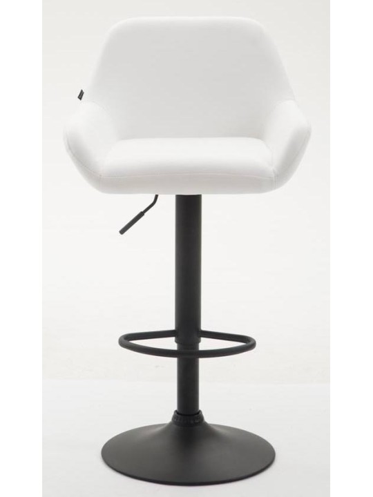 Conjunto de 2 bancos altos em pele sintética Braga, branco Conjunto de 2 bancos altos em pele sintética Braga, branco