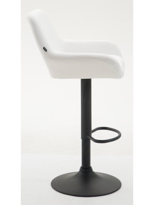 Conjunto de 2 bancos altos em pele sintética Braga, branco Conjunto de 2 bancos altos em pele sintética Braga, branco