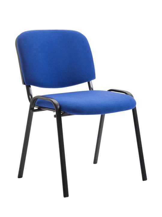 Conjunto de 4 cadeiras para visitantes em tecido Ken, azul