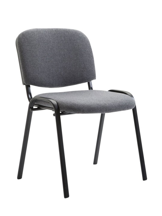 Conjunto de 4 cadeiras para visitantes em tecido Ken, cinza Conjunto de 4 cadeiras para visitantes em tecido Ken, cinza