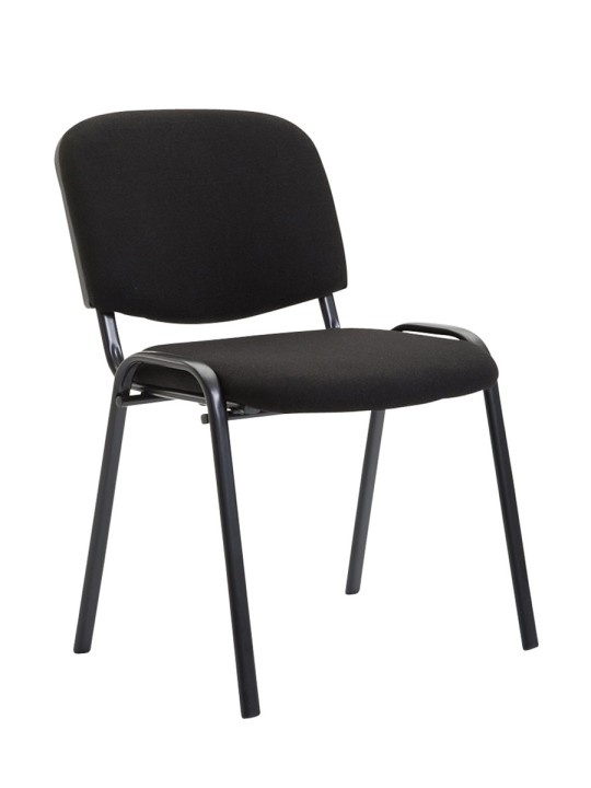Conjunto de 4 cadeiras para visitantes em tecido Ken, preto