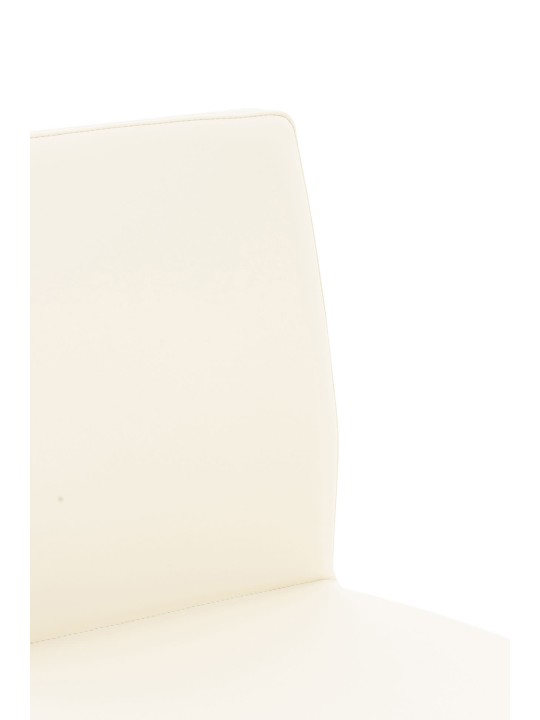 Banqueta alta Cádiz couro sintético aço inoxidável, creme Banqueta alta Cádiz couro sintético aço inoxidável, creme