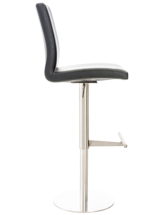 Banqueta alta Cádiz couro sintético aço inoxidável, preto Banqueta alta Cádiz couro sintético aço inoxidável, preto
