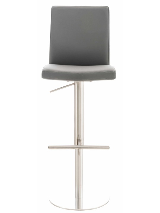 Banqueta alta Cádiz couro sintético aço inoxidável, cinza Banqueta alta Cádiz couro sintético aço inoxidável, cinza